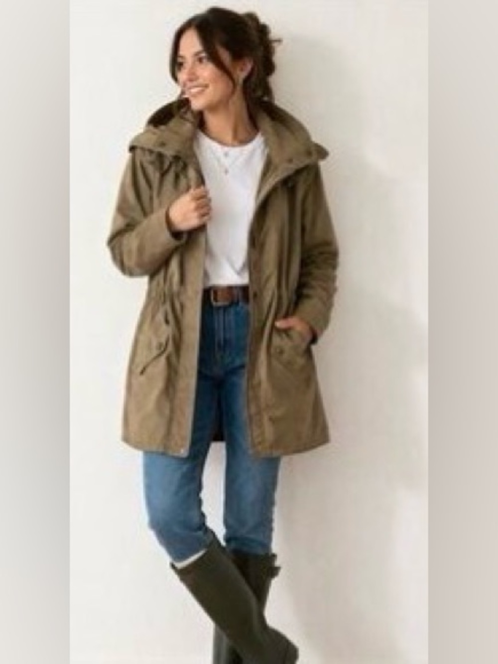 Banana Republic Olive Green Utility Hooded Jacket XS